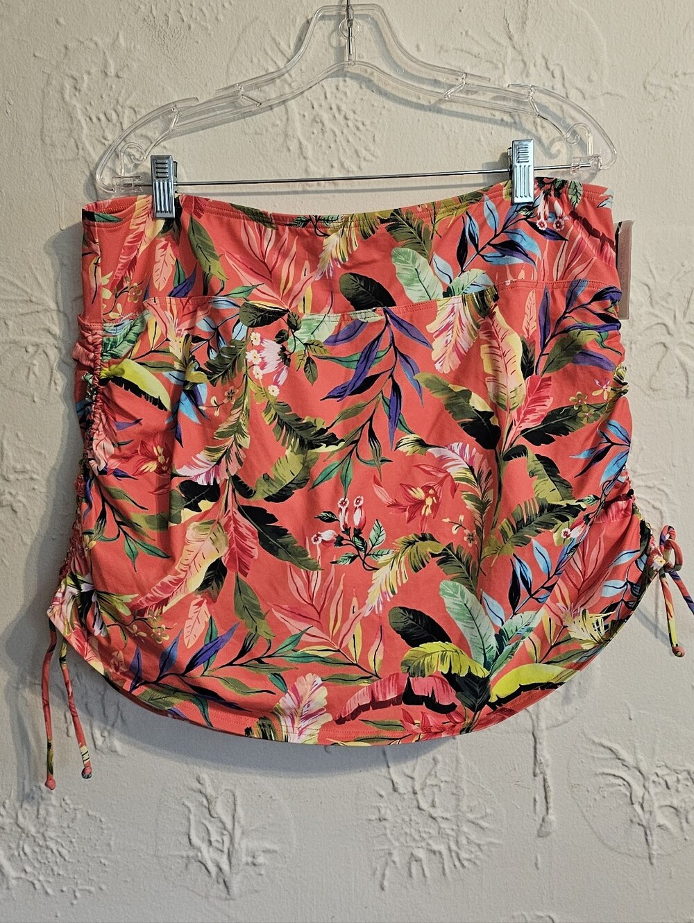 Lands' End Floral Orange Swim Skirt Bottom NWT Size 18W